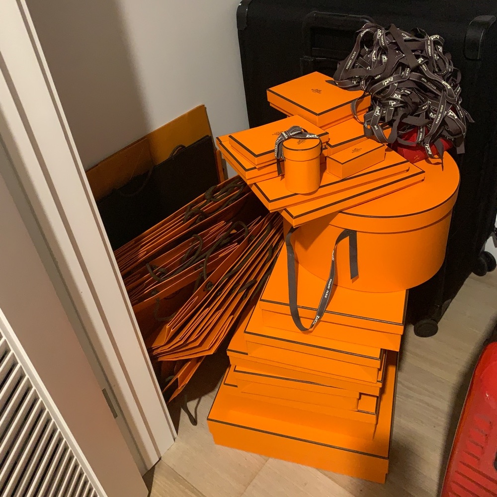 Empty Hermes boxes